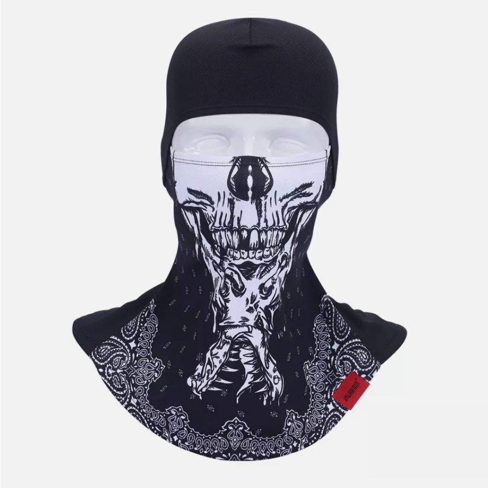 Skull Ghost Ski Full Face Mask Balaclava Bandana Breathable Neck Gaiter Scarf